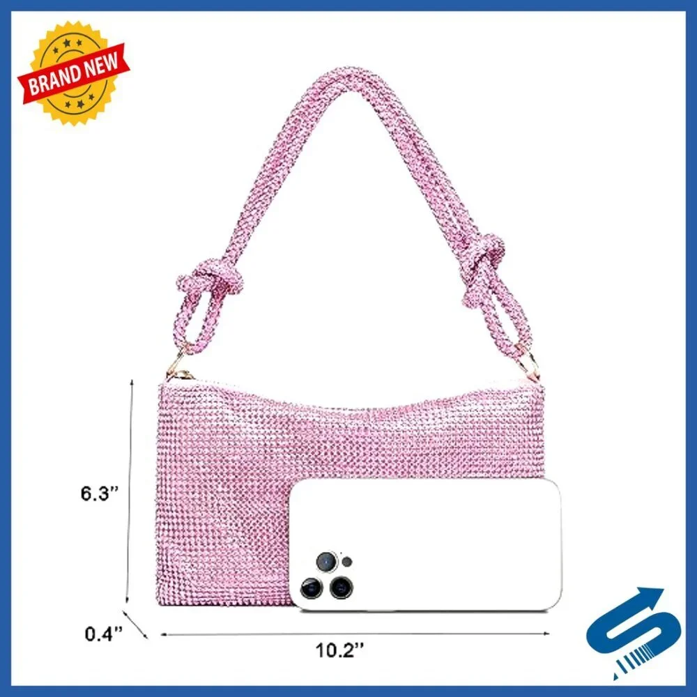 Small Rhinestone Evening Clutch Purse for Women Formal Events